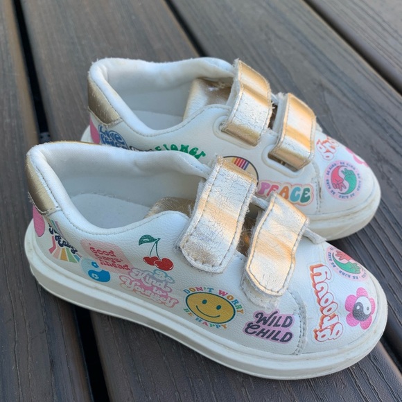 Steven madden kids be happy velcro sneakers size 9 - Picture 1 of 6
